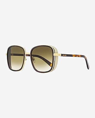 Jimmy Choo Elva Square Sunglasses Women's Brown
