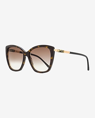 Jimmy Choo Rose Butterfly Sunglasses Women's Brown