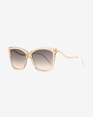 Jimmy Choo Steff S Rectangular Sunglasses Women's Gold