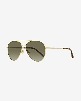 Jimmy Choo Devan Pilot Sunglasses Women's Brown
