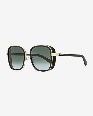 Jimmy Choo Elva Square Sunglasses Women's Gold