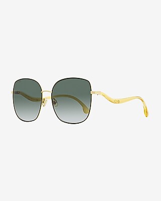 Jimmy Choo Mamie Square Sunglasses Women's Gold