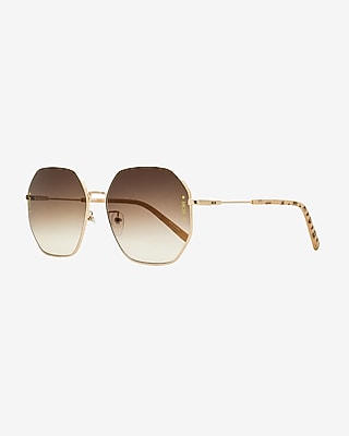 Mcm Square Polygon Sunglasses Women's Gold