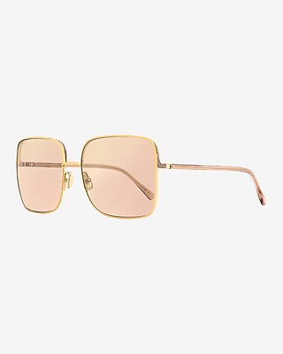 Jimmy Choo Aliana Square Sunglasses Women's Gold