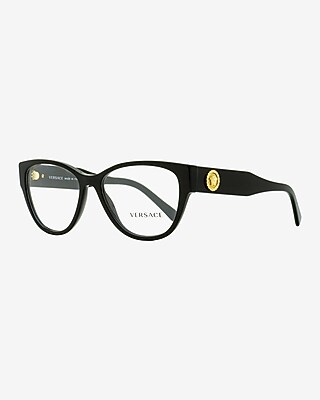 Versace Oval Cat Eye Glasses Women's Black