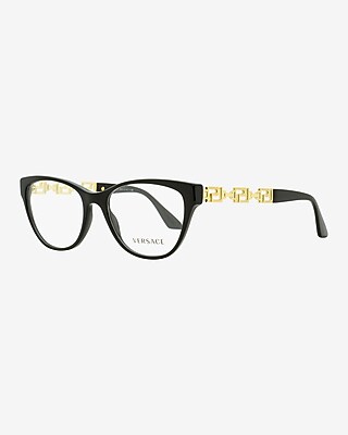 Versace Greca Rectangle Glasses Women's Gold