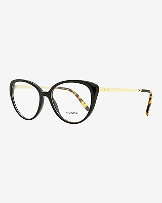Prada Cat Eye Glasses Women's Gold