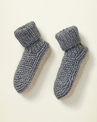 Upwest Knit Slipper Sock Gray Women's S/M