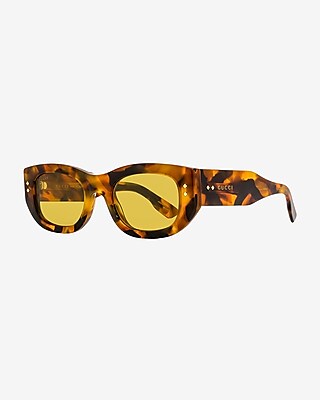 Gucci Rectangular Sunglasses Women's Brown
