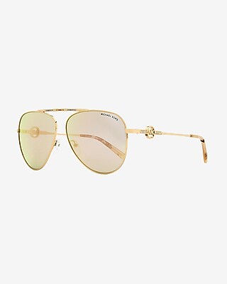 Michael Kors Salina Pilot Sunglasses Women's Gold