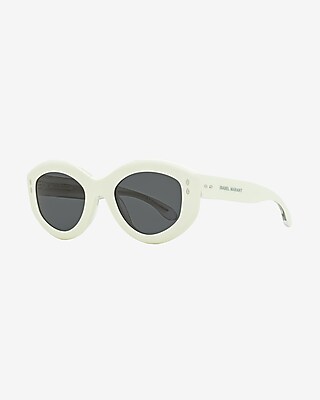 Isabel Marant Oval Ivory Sunglasses Women's White