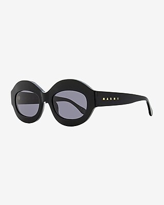 Marni Ik Kil Cenote Oval Sunglasses Women's Black