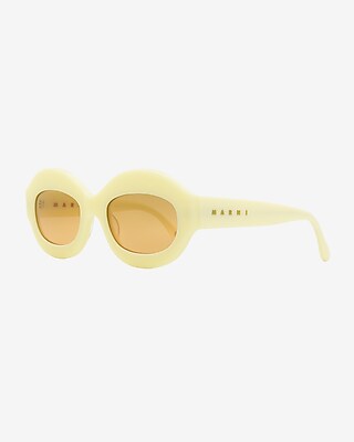 Marni Ik Kil Cenote Oval Sunglasses Women's Yellow