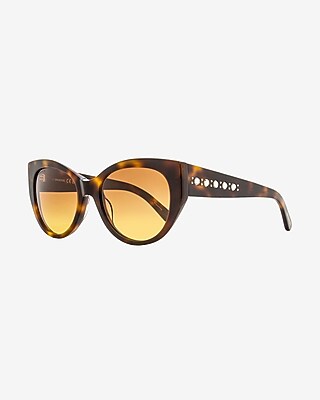 Swarovski Cat Eye Sunglasses Women's Brown