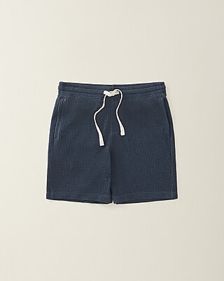 Upwest Cozy Up Drawstring Waffle Shorts Blue Women's S