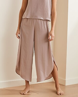 Upwest Tulip Hem Washable Satin Sleep Pant Pink Women's M