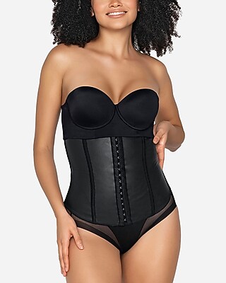 Leonisa Latex Waist Trainer Black Women's XL