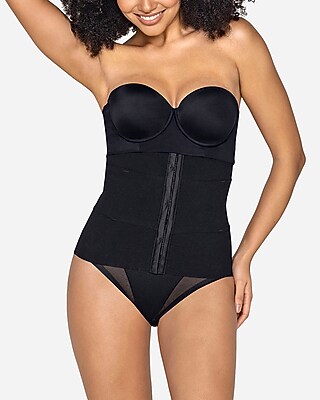 Leonisa 3-Belt Custom Waist Cincher With Lumbar Support Black Women's M/L