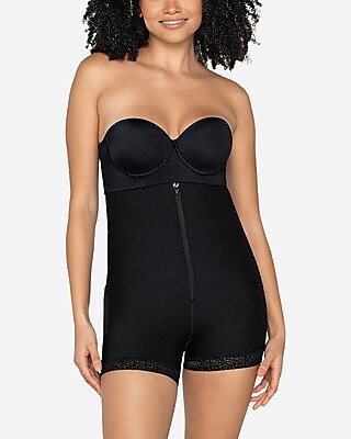 Leonisa Butt Lifter Firm Tummy Control Shaper Strapless Short Black Women's L