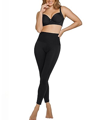 Leonisa Super Soft Moderate Compression Butt Lift Leggings Black Women's S
