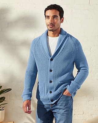 Upwest Weekend Shawl Collar Cardigan Blue Men's M