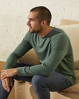 Go Upwest Wicking Long Sleeve T-Shirt Green Men's S