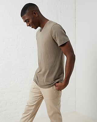 Upwest Clean Cotton V-Neck T-Shirt Gray Men's S
