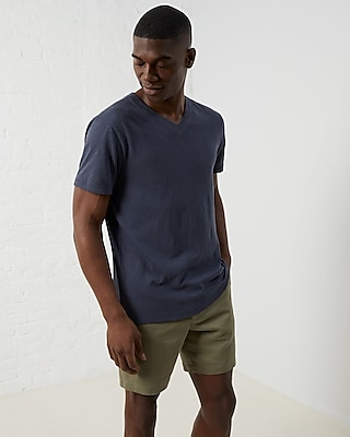 Upwest Clean Cotton V-Neck T-Shirt Blue Men's L