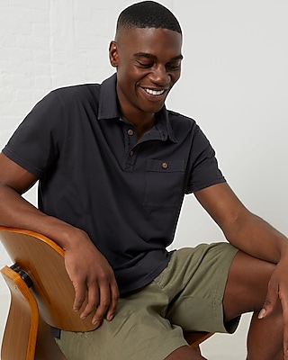 Upwest Clean Cotton Jersey Polo Shirt Gray Men's XL