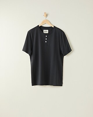 Upwest Clean Cotton Henley T-Shirt Gray Men's XL
