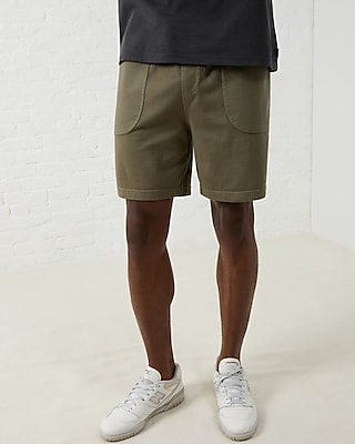 Upwest Drawstring Utility Knit Mid Rise Shorts Green Men's XS