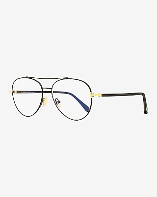 Tom Ford Blue Block Glasses Men's Gold