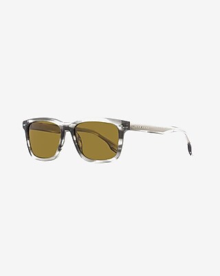 Hugo Boss Rectangular Sunglasses Men's Gray