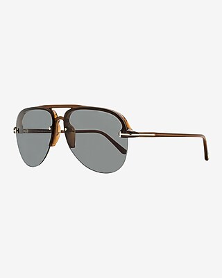 Tom Ford Terry-02 Pilot Sunglasses Men's Brown