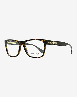 Versace Rectangular Glasses Men's Brown