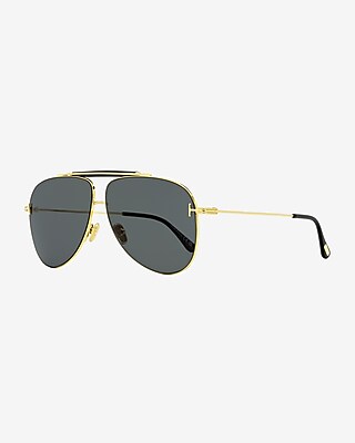 Tom Ford Brady Pilot Sunglasses Men's Gold