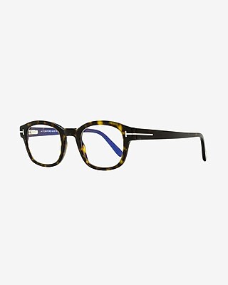 Tom Ford Sqaure Blue Block Glasses Men's Brown