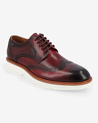 Taft 365 Model 103 Genuine Leather Lace Up Dress Shoes Red Men's 12