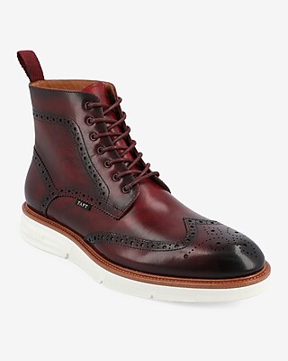 Taft 365 Model 005 Genuine Leather Lace Up Boot Red Men's 8.5
