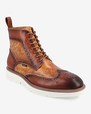 Taft 365 Model 005 Genuine Leather Lace Up Boot Brown Men's 9