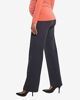Express Stowaway Collection Hannah Maternity Pant Gray Women's S