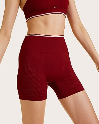 Alala Mid Rise Barre Seamless Biker Shorts Purple Women's M