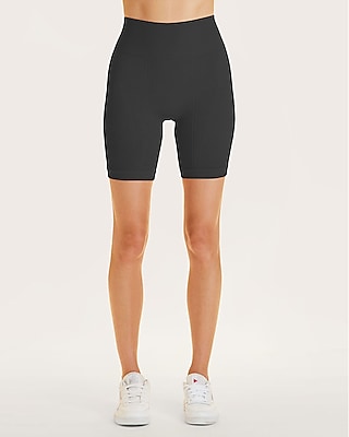 Alala Barre Seamless High Waisted Extended Biker Short Black Women's L