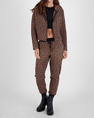 Image of Bb Dakota Animal Print Knit Joggers Animal Print Women's XS