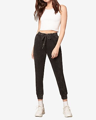 Image of Bb Dakota High Waisted Acid Washed Joggers Black Women's XS