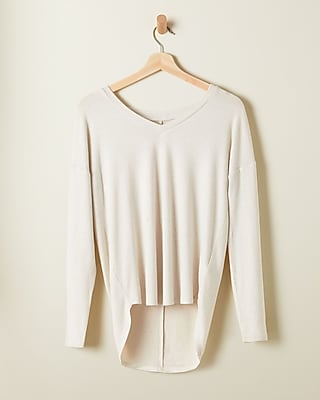 Upwest Ultra-Soft Long Sleeve V-Neck Tee Neutral Women's M