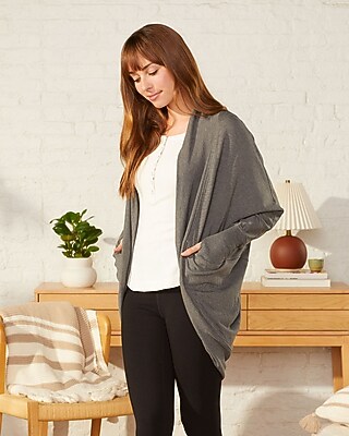 Upwest Unwind Cocoon Cardigan Gray Women's XS
