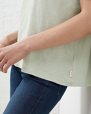 Upwest Anytime Oversized V-Neck Tee Green Women's M