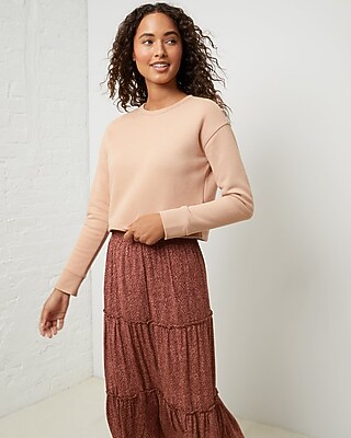 Upwest Super Soft Boxy Cropped Sweatshirt White Women's M