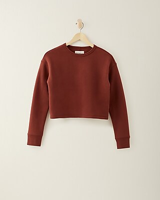 Upwest Super Soft Boxy Cropped Sweatshirt Red Women's L